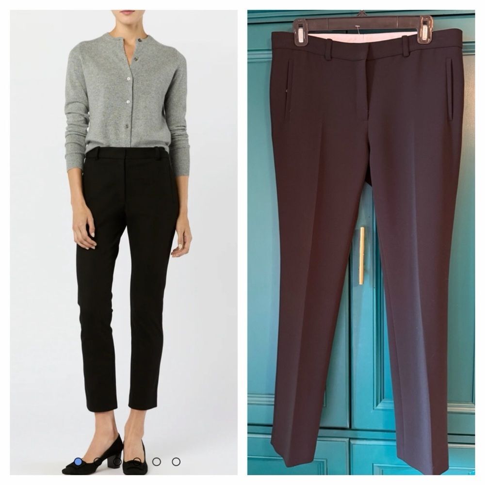 Joseph Elliston Stretch Tailored Black Pants Size 40 / 8 Quiet Luxury Trousers